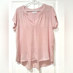 Velvet Blush Pink Flowy Women's Blouse size Small. GUC